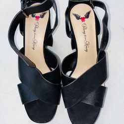 Penny Loves Kenny Faria Strappy Platform Sandal Heels Women's