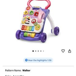 New VTech Sit To Stand Lavender Walker 