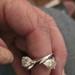 NEW 3 CT PEAR MOISSANITE STONE RING IN SILVER