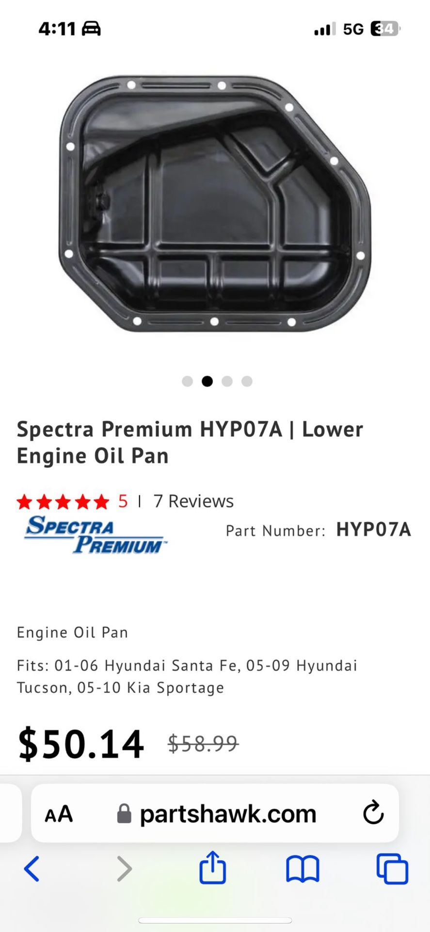 Spectra Premium HYP07A | Lower Engine Oil Pan