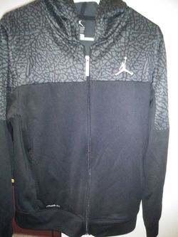 Nike Air Jordan Hoodie Jacket Kids Size XL Jumpman Black Therma Fit