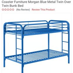 Metal Blue Bunk Bed For Sell 250
