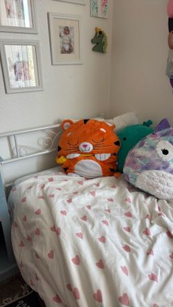 Kids Twin White Bed Frame
