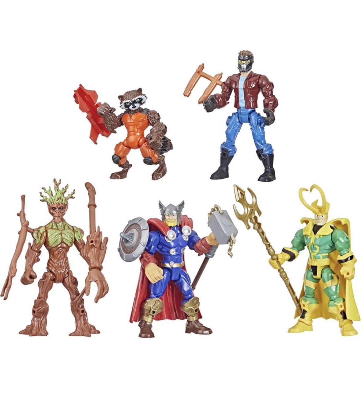Marvel Super Hero Mashers Thor and Guardians of The Galaxy Mash Pack with 5 Customizable Action Figures (NEW/SEALED)