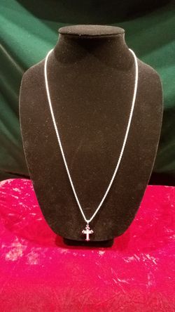 Sterling silver rope chain and pendant