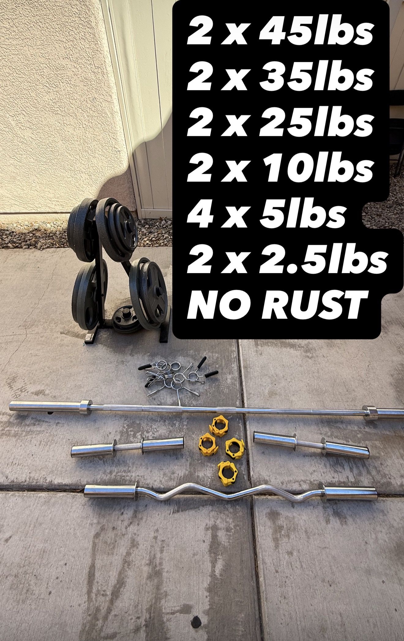 Olympic weight set and Profesional Bench system 305LBs