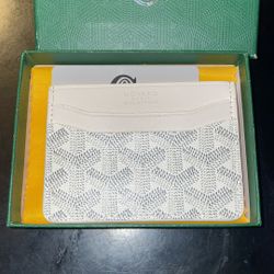 White Goyard wallet