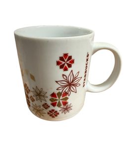 Starbucks 2013 Holiday Snowflake Ceramic Coffee Mug