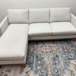 Modern Henredon Murphy Sofa with Reversible Chaise