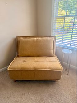 Yellow Pullout Sleeper Chair