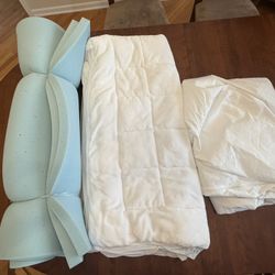 Dorm Mattress Topper, Zip Encasement And Soft Mattress Pad Twin xL