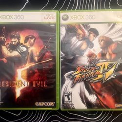 Xbox 360    Video Games     Street Fighter & Resident Evil 