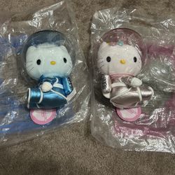 Hello Kitty Millennium 2000 Wedding Plush Set (McDonald’s, Incl. Protective Domes) – Sanrio Collectible 