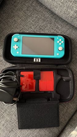 Nintendo Switch Lite Turquoise with Case and Charger
