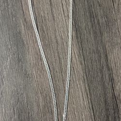 925 Silver Chain And Pendant 22”