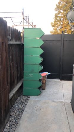 Metal bins stack of eight