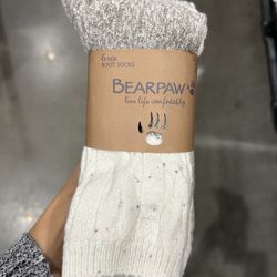 NWT BearPaw women super soft boot Socks 6 pairs