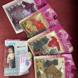 New Vintage Vogue Dolls Ginny Doll + 4 Outfits