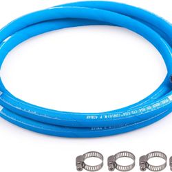 5/16” Fuel Line Hose 10FT High Pressure Fuel Hose 400PSI 2.8Mpa NBR Rubber and CR Neoprene EN854-1TE for Automotive Fuel Systems Engines (with Clamps 