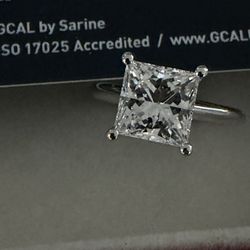 Stunning 3.04 Carat Princess Cut Diamond Ring – F VS1 – Certified – 14K White Gold