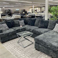 Ashley onyxer dark sectional 💥Furniture Livingroom Couch Sofa 