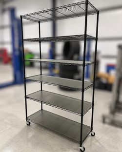 84 inch 6tier 6000LB capacity NSF commercial shelving Unit with wheels.