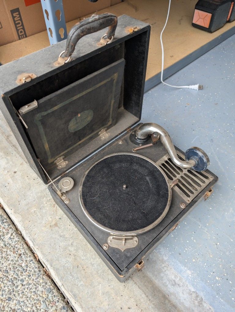 Antique Silvertone Record Player