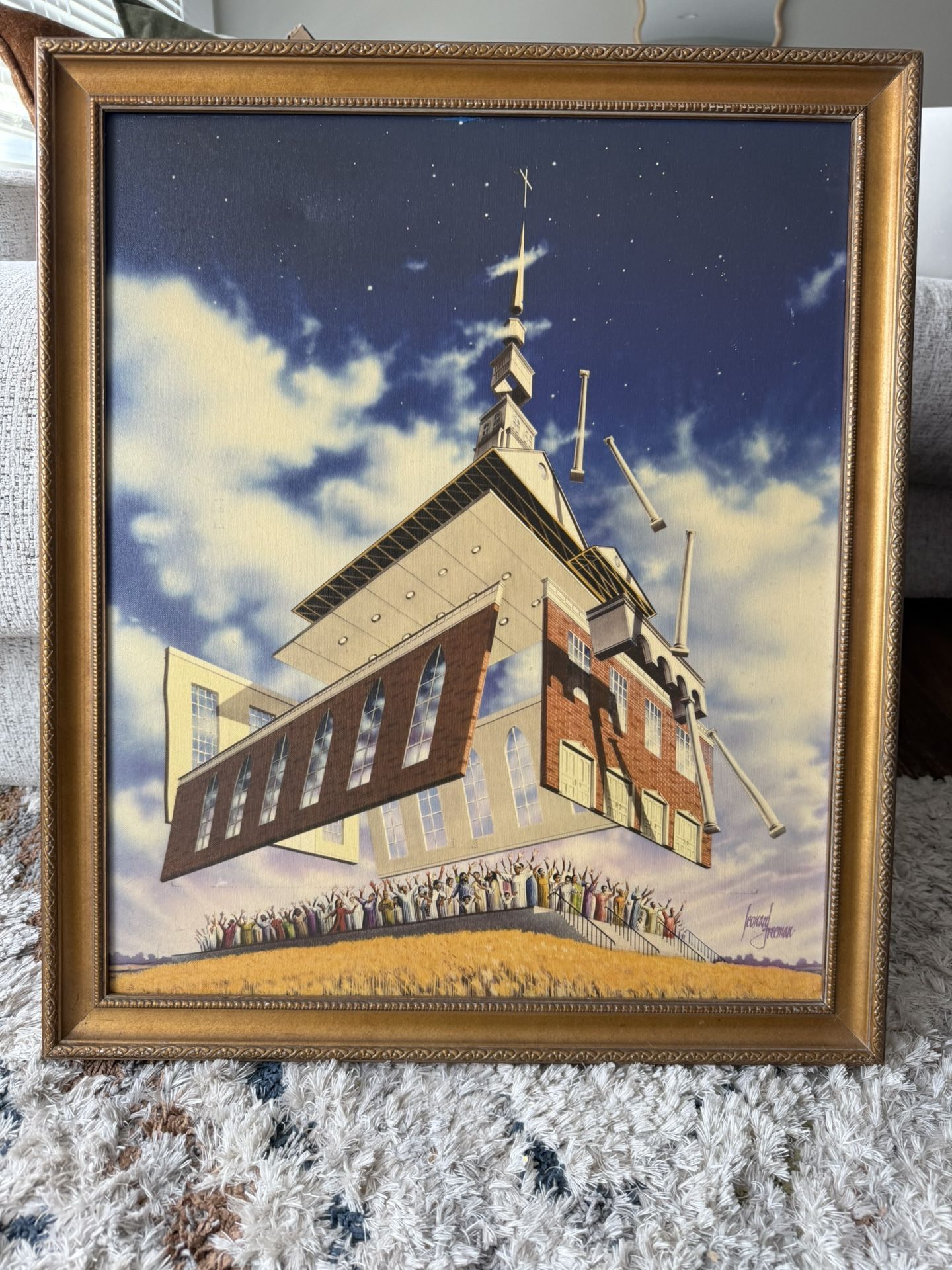 Church Congregation painting