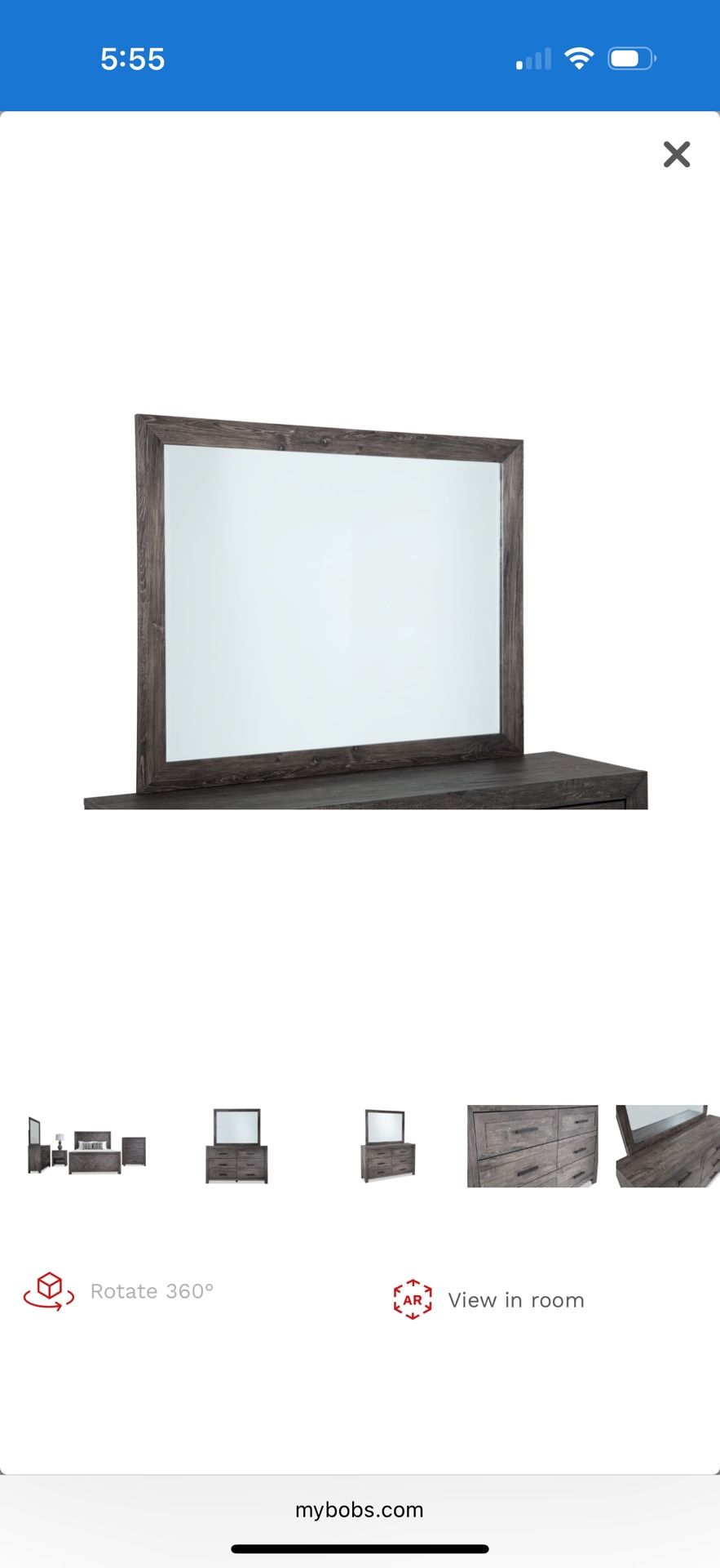 Gray Frame Mirror For Dresser