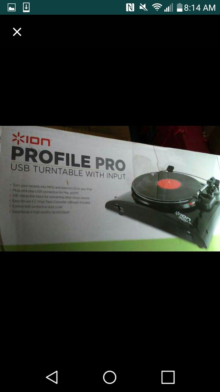Ion profile Pro USB turntable with input