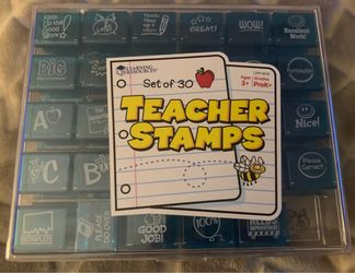 29 Piece Teacher Stamps in Custom Labeled Case