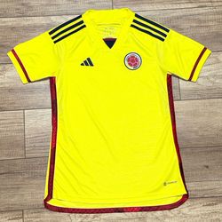 Adidas Aeroready Colombia National Team Yellow Authentic Soccer Jersey Adult XS