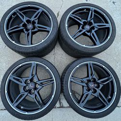 20” Chevy Corvette 19” Black Sport Factory OEM Wheels Rims Michelin Tires 20 inch 19 inch