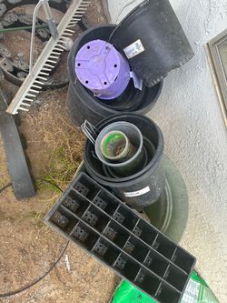 Black Plastic Nursery Pots and Seed Tray Set