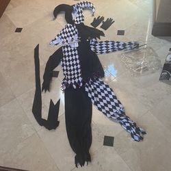 Evil jester Harlequin costume Size 10 12 spirit