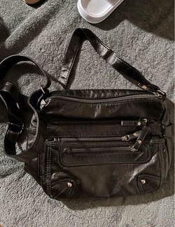New black leather crossbody