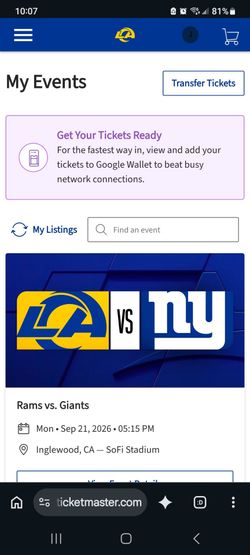 Rams vs NY Giants