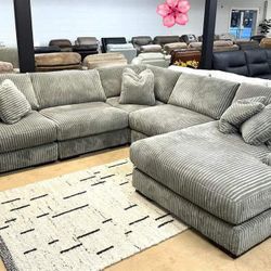 Ashley Gray 5 Piece Modular Sectional Chaise 