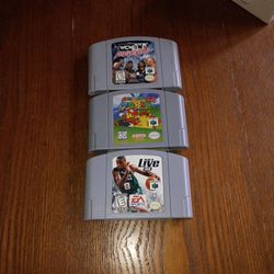 Super Mario 64, NBA Live 99, WCW/nWo Revenge Lot