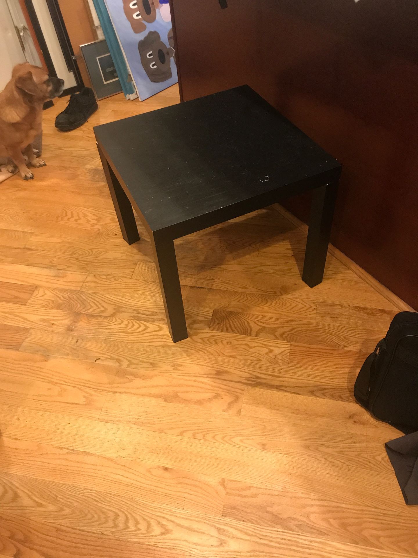 Black side table