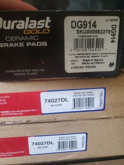 2017 honda civic duralast pads and rotors new