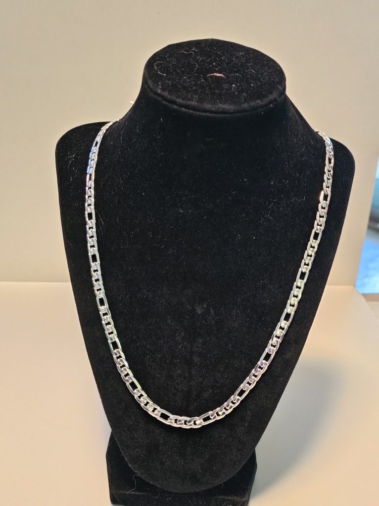 New Silver Figaro Necklace