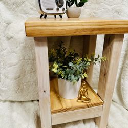 Handmade Wood Side Table/stool