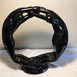 Vintage Royal Haeger Eternity "Circle of Love" Statue, also known as the Haeger Pottery Man Woman Couple Lovers Eternity Circle of Love 