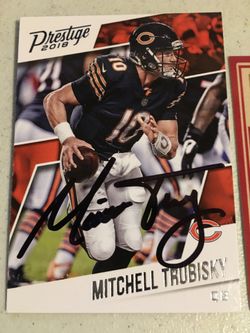 Mitchell Trubisky Autographed Card with COA