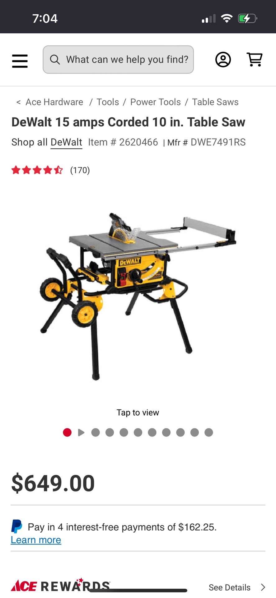 Dewalt Table Saw