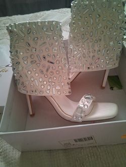 JLo Crystal Noir Stilettos Size 6