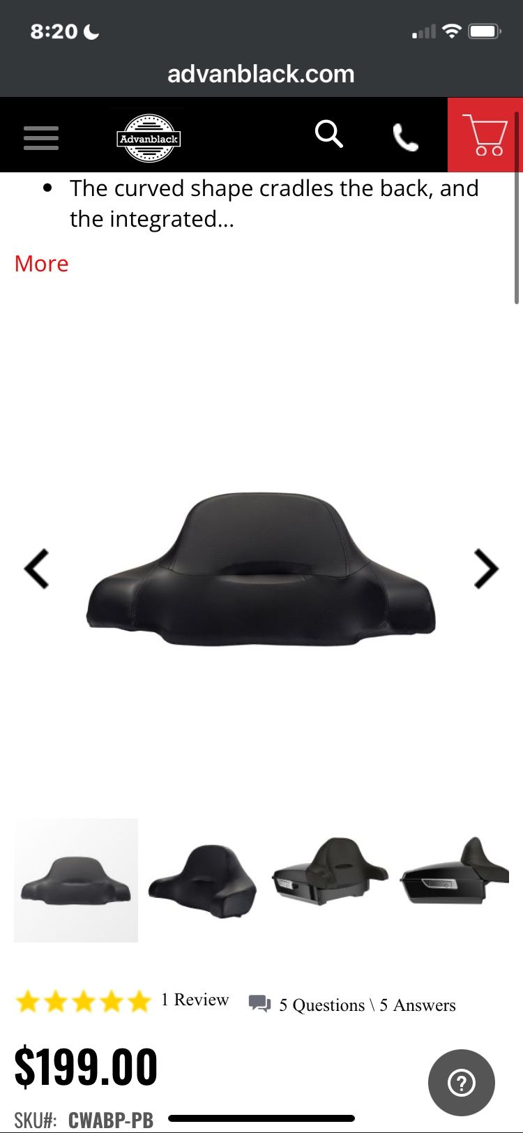 Harley tour pack back Rest