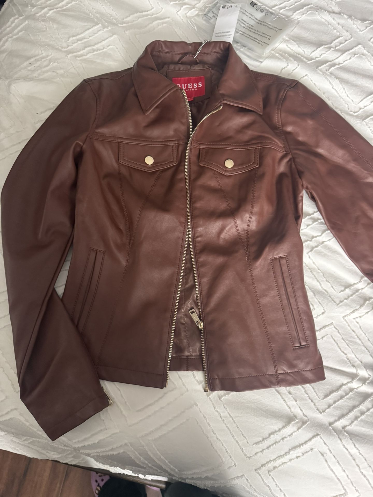 Leather Jacket Guess Women