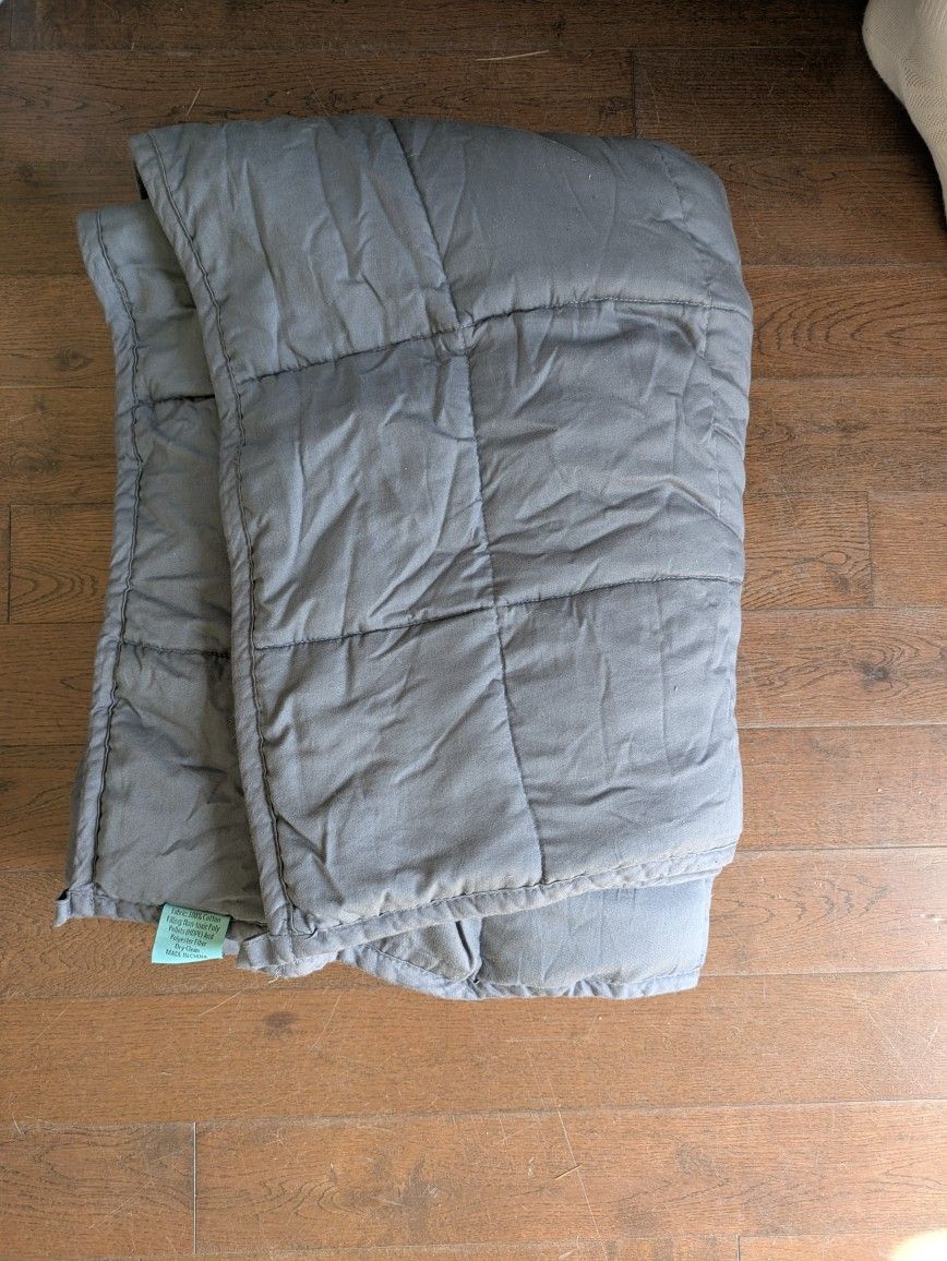 Twin Size Grey Weighted Blanket